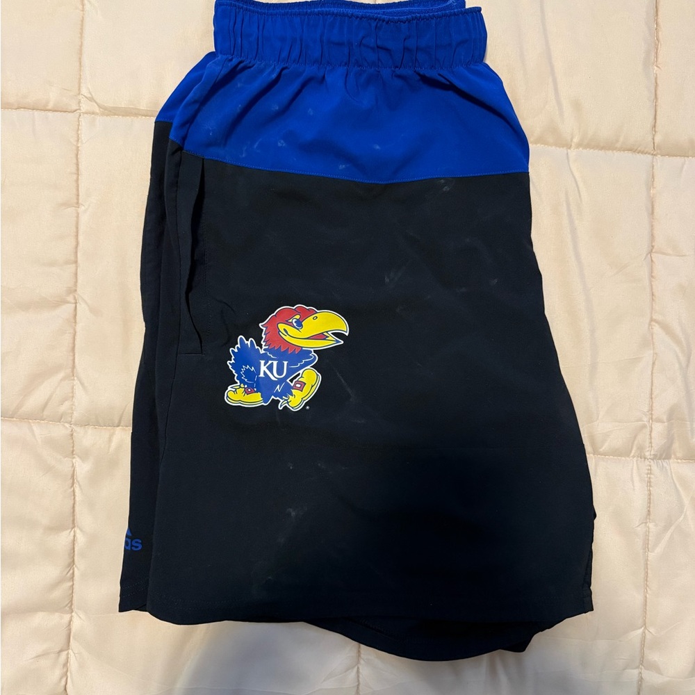 Kansas Jayhawks Adidas 9" Inseam Shorts